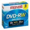Maxell - 5 X DVD-RW 4.7 GB 2X - Storage Media