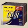 Sony 10PK CDR Media 40X 700MB 80MIN Slim Jewel Cases