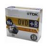 TDK Electronics TDK Systems 10PK DVD-R 4.7GB 16X-BRANDED W/ Slim JC ( DVD-R47FM10 )