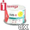 Iomega Branded 8X DVD-R Media 50 Pack IN Cake BOX Spindle