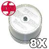 Taiyo Yuden 8X Printable DVD-R Media Shiny Silver 50 Pack IN Cake BOX Spindle