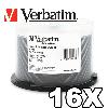 Verbatim (95078) 16X DVD-R 4.7GB Datalifeplus White Inkjet Printable 50 Pack IN Cake BOX