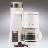 Capresso 453.01 Coffeeteam Luxe 10-CUP Electronic Coffeemaker With Conical Burr Grinder, White