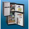 Avanti 653SST, Black with Platinum Doors, Two Door Cycle Defrost Apartment Size Compact Refrigerator